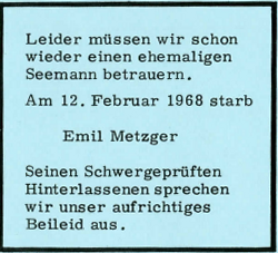 EMIL METZGER